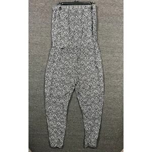 Aeropostale Jumpsuit Strapless Black White Aztec Paisley Straight Leg Womens L